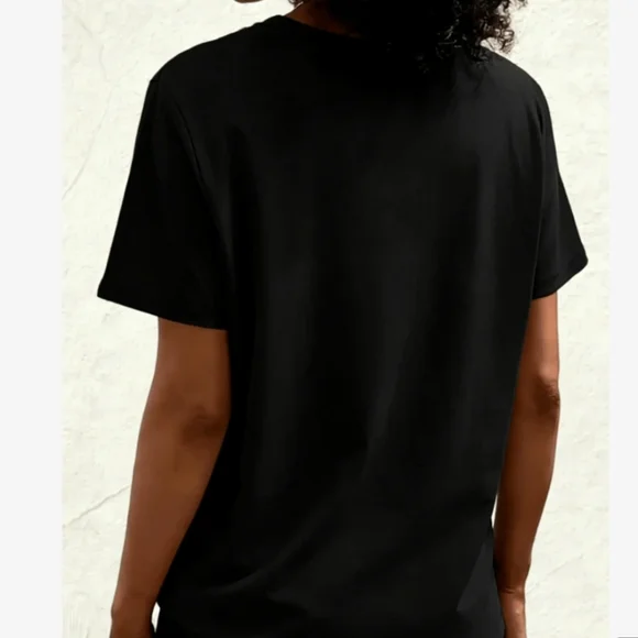 Top Mom Graphic Tee - Black with White & Red Print - Picture 2 of 4